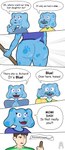 anthro butt butt_focus clothed clothing female footprint fur group hair half_naked holding_object male markings open_mouth pawprint pawprint_(marking) rear_view smile tail text lewdware blue's_clues nickelodeon blue_(blue's_clues) steve_(blue's_clues) canid canine canis domestic_dog human mammal 2025 absurd_res artist_name comic digital_drawing_(artwork) digital_media_(artwork) english_text hi_res signature daughter_(lore) father_(lore) father_and_child_(lore) father_and_daughter_(lore) mother_(lore) mother_and_child_(lore) mother_and_daughter_(lore) mother_and_father_(lore) parent_(lore) parent_and_child_(lore) parent_and_daughter_(lore)