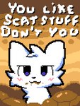 :3 anthro black_eyes blush blush_lines dialogue feces feces_everywhere feces_on_body feces_on_face feces_pile fur male narrowed_eyes scatplay shitpost talking_to_viewer text white_body white_fur grossdice boy_kisser_(meme) silly_cat_(mauzymice) domestic_cat felid feline felis mammal 3:4 cel_shading digital_drawing_(artwork) digital_media_(artwork) english_text hi_res meme pixel_(artwork) shaded