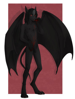 anthro balls black_body black_hair blood bodily_fluids flaccid foreskin genitals hair humanoid_genitalia humanoid_penis long_foreskin male membrane_(anatomy) membranous_wings nude penis scar simple_background solo unretracted_foreskin wings visa ruby_the_bat_(ruby_savarin) bat mammal vampire absurd_res hi_res