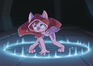 anthro blue_eyes cape cape_only clothing detailed_background looking_forward magic_user male mostly_nude red_cape red_clothing solo young young_anthro minum aiden_(battybatfirebrand) bat mammal 2023 absurd_res hi_res