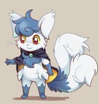 2_tails ambiguous_gender big_tail blue_body blue_fur cape cheek_tuft clothing facial_tuft fur gloves_(marking) hip_tuft leg_markings markings multi_tail neck_tuft red_eyes smile socks_(marking) solo tail tuft whiskers white_body white_fur yellow_sclera shellyochunks asian_mythology east_asian_mythology japanese_mythology mythology nintendo pokemon tales_of_tabira menthe_"mint"_julep felid feline generation_6_pokemon mammal meowstic nekomata pokemon_(species) yokai 2015 trans_(lore) trans_woman_(lore)