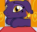 amber_eyes begging crown doorway ear_piercing floppy_ears headdress headgear jewelry lying male markings mole_(marking) palace paws piercing pupils regalia sad slit_pupils solo badumsquish hasbro my_little_pony mythology fan_character felid mammal mythological_creature mythological_sphinx 2019 absurd_res hi_res