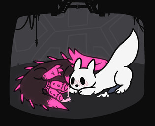 2_penises animal_genitalia animal_penis big_penis black_body blush blush_lines bodily_fluids claws cloacal_penis colored_cum cum digitigrade dripping duo eyes_closed feral genital_fluids genitals glowing glowing_body glowing_genitalia glowing_penis grass hemipenes hibernation looking_at_genitalia looking_at_penis lying male male/male multi_genitalia multi_penis on_front penile_spines penis pink_body pink_cum plant precum precum_drip predator/prey sleeping spines tapering_penis unusual_bodily_fluids unusual_cum unusual_genital_fluids white_body gandergeist rain_world videocult survivor_(rain_world) lizard_(rain_world) pink_lizard_(rain_world) slugcat aliasing digital_media_(artwork)