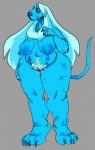 alternate_species anthro blue_body blue_fur breasts curvy_figure elderly elderly_female female fur furrification genitals hairy mature_female multi_nipple nipples nude overweight overweight_anthro overweight_female pubes pussy simple_background solo standing white_eyes wide_hips deermary cartoon_network steven_universe blue_diamond_(steven_universe) bloodhound canid canine canis diamond_(gem_species) domestic_dog gem_(species) hunting_dog mammal scent_hound hi_res sketch