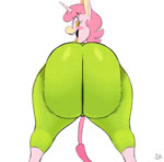 ambiguous_gender anthro big_butt blush bottomwear bouncing_butt butt butt_clench butt_jiggle clothing hair horn huge_butt jiggling lipstick looking_at_viewer looking_back looking_back_at_viewer makeup open_mouth pants pink_body pink_hair simple_background solo teeth thick_thighs tongue white_background wide_hips yellow_eyes yellow_lipstick vimhomeless mythology boon_(vimhomeless) equid equine mammal mythological_creature mythological_equine unicorn 2d_animation animated digital_media_(artwork) frame_by_frame loop no_sound short_playtime webm male_(lore)