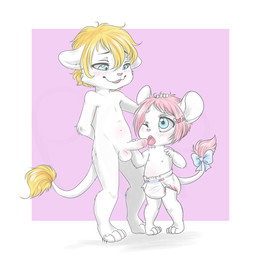 accessory age_difference anthro anthro_on_anthro balls blonde_hair blue_bow blue_eyes blush bodily_fluids bow_(feature) bow_accessory bow_ribbon breasts clean_diaper clothed clothing cum diaper diaper_only drooling duo ears_back erection female flat_chested foreskin fur furgonomics genital_fluids genitals hair hair_accessory hairclip hand_on_head handjob heart_accessory heart_hair_accessory heart_symbol humanoid_genitalia humanoid_penis larger_male male male/female monotone_body monotone_fur navel neonate nipples nude one_eye_closed open_mouth oral penile penis pigeon_toed pink_hair pivoted_ears retracted_foreskin ribbons saliva service_height sex size_difference smaller_female standing tail tail_accessory tail_bow tail_ribbon toddler tongue topless wearing_diaper white_body white_fur young young_anthro paddedpastelprincess seykora mammal 1:1 digital_media_(artwork) hi_res signature unavailable_at_source brother_(lore) brother_and_sister_(lore) incest_(lore) sibling_(lore) sister_(lore)