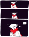 2016 aftertale animated_skeleton blood bodily_fluids bone clothing comic dialogue english_text geno_sans_(aftertale) glitch loverofpiggies not_furry sans_(undertale) scarf shirt skeleton text topwear undead undertale undertale_(series)