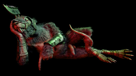 anthro armor balls beckoning becoming_erect circumcised claws dirty dirty_feet flaccid genitals gesture hairy looking_at_viewer lying male nude on_side penis pubes solo tail ugly_bastard thegnoll warhammer_(franchise) warhammer_fantasy mammal murid murine rat rodent skaven 16:9 3d_(artwork) blender_(artwork) digital_media_(artwork) hi_res widescreen