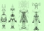 black_and_green fox_hunt kobold_orion avian bird bovid bovine cattle kobold lagomorph leporid mammal rabbit scalie orion_(disambiguation) monochrome sketch