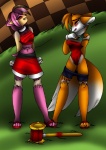 aakashi amy_rose anthro canid canine comic duo eulipotyphlan female fox gender_transformation hedgehog human male mammal miles_prower sega sonic_the_hedgehog_(series) species_transformation transformation