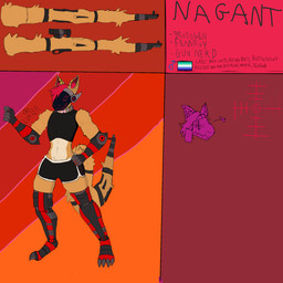 anthro belly bottomwear chest_binder clothing colorful_background femboy fur hair hotpants lgbt_pride machine male midriff multicolored_body orange_body orange_fur pride_colors red_hair shorts solo standing underwear abyssal_lurker protogen digital_media_(artwork) hi_res ibispaint_(artwork) model_sheet