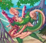 2017 4_legs anthro areola beak big_breasts breasts butt cephalopod coleoid crocodile crocodilian crocodylid decapodiform duo erect_nipples erection feet female female_penetrated genitals green_body green_scales male male/female male_penetrating male_penetrating_female mantle_(mollusk) marine mollusk multi_arm multi_leg multi_limb nipples non-mammal_breasts nude open_beak open_mouth open_smile penetration penile penile_penetration penis penis_in_pussy podiana_inque pussy reptile scales scalie scificat sex smile soles vaginal vaginal_penetration