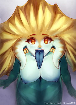 animal_genitalia anthro apode big_breasts big_nipples breasts female genital_slit genitals legless looking_at_viewer misleading_thumbnail monster_girl_(genre) multicolored_body multicolored_skin nipples nude open_mouth presenting_mouth scales serpentine simple_background solo split_form tongue tongue_out vulva white_background yellow_eyes likunea dota valve valve_corporation slithice_the_naga_siren aquatic draconcopode humanoid lamia mammal merfolk reptile scalie snake absurd_res digital_media_(artwork) hi_res