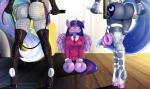 anthro anthrofied armwear boots butt clothing dominatrix elbow_gloves female fishnet_clothing fishnet_legwear footwear gloves group handwear horn kneeling legwear shoes whip wings draltruist friendship_is_magic hasbro my_little_pony mythology princess_celestia_(mlp) princess_luna_(mlp) twilight_sparkle_(mlp) equid equine mammal mythological_creature mythological_equine winged_unicorn 2019