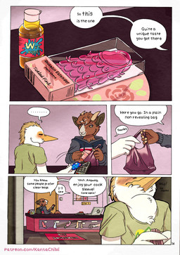 5_fingers anthro bodily_fluids bottomwear brown_body brown_fur brown_hair buying cellphone clothed clothed_anthro clothed_male clothing cock_warmer credit_card credit_card_machine dialogue dildo duo electronics ellipsis embarrassed feathers fingers fur hair hoodie horn humanoid_hands lube male page_number penetrable_sex_toy penis_clothing phone sex_shop sex_toy shirt shorts smartphone speech_bubble standing store sweat text topwear white_body white_feathers kantachibli phillip_(kantachibli) sonni_(kantachibli) avian bird bovid caprine goat heron mammal pelecaniform comic english_text hi_res url