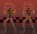 anthro balls bow_tie clothed clothing eyebrows genitals glistening glistening_genitalia glistening_penis gradient_background humanoid_genitalia humanoid_penis machine male pattern_background paws penis scut_tail short_tail simple_background solo tail tongue tongue_out underwear underwear_only mrdu3 ratwork five_nights_at_freddy's five_nights_at_freddy's_3 scottgames springtrap_(fnaf) animatronic lagomorph leporid mammal rabbit robot absurd_res hi_res model_sheet