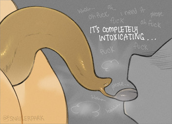 ambiguous_gender animal_genitalia animal_penis anthro bodily_fluids duo genitals licking male musk nude open_mouth oral penile penis penis_lick saliva saliva_string sex simple_background tapering_penis text tongue snailerpark booger_(bughxgs) ambiguous_species gastropod mollusk snail 2024 artist_name colored digital_drawing_(artwork) digital_media_(artwork) english_text shaded signature