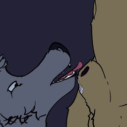 animal_genitalia anthro balls bodily_fluids duo fully_sheathed genitals licking male male/male oral sex sheath sheath_lick tongue time_meets_time canid canine canis mammal wolf 1:1 2d_animation animated frame_by_frame hi_res no_sound short_playtime webm