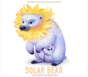 ambiguous_gender beady_eyes black_eyes claws duo feral fur grey_body grey_fur humor pun scared simple_background sun text visual_pun white_background white_body white_fur yellow_body yellow_fur young young_ambiguous young_feral piper_thibodeau bear mammal polar_bear ursine digital_media_(artwork) digital_painting_(artwork) english_text painting_(artwork) url