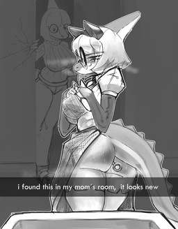 anal anal_beads anal_beads_in_ass anal_penetration anthro bedroom_eyes big_breasts big_butt bob_cut bodily_fluids bone_frill breasts bubble_butt butt caption clothing curvy_figure duo eyewear fake_cat_ears fake_ears female frill_(anatomy) glasses hair imminent_disaster legwear long_tail looking_at_viewer looking_back looking_back_at_viewer maid_uniform mature_anthro mature_female narrowed_eyes object_in_ass penetration puffy_sleeves round_glasses seductive selfie sex_toy sex_toy_in_ass sex_toy_insertion short_hair short_sleeves smile snout spiked_tail spikes spikes_(anatomy) stockings sweat sweatdrop sweater sweaty_butt tail text thick_thighs topwear uniform voluptuous voluptuous_anthro voluptuous_female walk-in wide_hipped_anthro wide_hipped_female wide_hips chervyarts cavemanon_studios goodbye_volcano_high ko_op_(game_developer) snoot_game melissa_(snoot_game) naomi_(gvh) dinosaur hadrosaurid ornithischian ornithopod parasaurolophus prehistoric_species reptile scalie 2025 black_and_white english_text monochrome daughter_(lore) mother_(lore) mother_and_child_(lore) mother_and_daughter_(lore) parent_(lore) parent_and_child_(lore) parent_and_daughter_(lore)