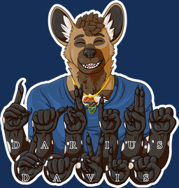 anthro black_coded black_nose chain claws clothed clothing eyes_closed frohawk fur gold_(metal) gold_chain hair jewelry male multicolored_body multicolored_fur nails necklace nude pawpads smile solo spots draga03 darius_davis african_wild_dog canid canine mammal absurd_res alpha_channel american_sign_language digital_media_(artwork) hi_res sign_language