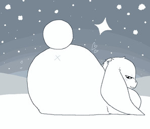 ambiguous_gender anus butt feral fur shaking_butt snow solo white_body white_fur wiggle x_anus commonbleat lagomorph leporid mammal rabbit animated