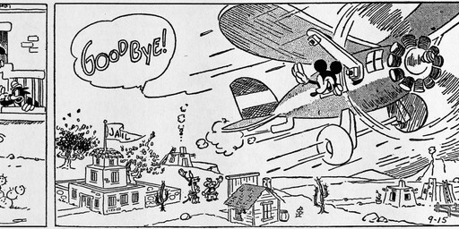 anthro bowler_hat clothed clothing dialogue female fingers footwear gloves group handwear hat headgear headwear male open_mouth outside pegleg shoes tail text floyd_gottfredson hardie_gramatky disney public_domain mickey_mouse minnie_mouse pegleg_pete pete_(disney) sylvester_shyster uncle_mortimer bulldog canid canine canis domestic_cat domestic_dog felid feline felis mammal mastiff molosser mouse murid murine rodent 1930 20th_century absurd_res ancient_art black_and_white comic dated english_text hi_res long_image monochrome wide_image