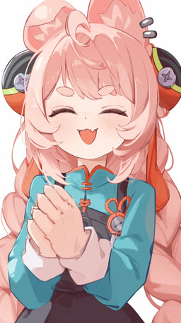 :3 braided_hair clothed clothed_female clothing ear_piercing female hair long_hair piercing pigtails pink_hair solo twin_braids mawe127 mihoyo zenless_zone_zero zhao_(zenless_zone_zero) lagomorph mammal thiren 2026 animated digital_drawing_(artwork) digital_media_(artwork) korean_description