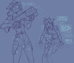 anthro assisted_masturbation balls big_penis bodily_fluids bodysuit bulge clothed clothing condom cum cum_in_clothing cum_inside curved_horn detailed_bulge dialogue ejaculation erection erection_under_clothing filled_condom fur genital_fluids genitals hair horn humanoid_genitalia humanoid_penis male open_mouth orgasm penis science_fiction sexual_barrier_device skinsuit solo tenting text tight_clothing conditional_dnp remanedur mythology levin_(remanedur) dragon furred_dragon furred_scalie mythological_creature mythological_scalie scalie digital_media_(artwork) english_text nonbinary_(lore)