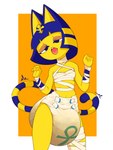 anthro bandage clothed clothing cross-eyed diaper diaper_inflation diaper_use feces female looking_pleasured pooping raised_arms scatplay snake_hood soiled_diaper soiling soiling_diaper solo standing tongue tongue_out unclean_diaper used_diaper wearing_diaper white_diaper octojo animal_crossing nintendo ankha_(animal_crossing) domestic_cat felid feline felis mammal absurd_res hi_res