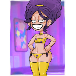 bedroom_eyes bikini bikini_bottom bikini_top clothed clothing doll doll_joints female hand_on_hip looking_at_viewer narrowed_eyes seductive skimpy solo swimwear two-piece_swimsuit eyz mob_entertainment poppy_playtime lily_lovebraids animate_inanimate humanoid hi_res
