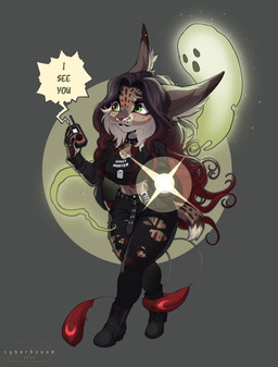 anthro bodily_fluids breasts brown_body brown_fur brown_hair ear_piercing female flashlight fur green_eyes hair piercing solo sweat sweatdrop tan_body tan_fur cyberhound brielle_(panicwonderland) felid feline lynx mammal absurd_res hi_res