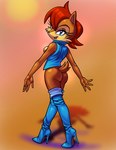 5_fingers anthro biped blue_eyes breasts butt clothed clothing eyelashes female fingers footwear hair open_mouth rear_view scut_tail shadow short_tail solo tail bhawk archie_comics sega sonic_the_hedgehog_(archie) sonic_the_hedgehog_(comics) sonic_the_hedgehog_(series) sally_acorn chipmunk ground_squirrel mammal rodent sciurid 2024 digital_media_(artwork) hi_res