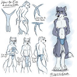 4_fingers 4_toes anthro black_nose bottomwear butt clothed clothed_anthro clothed_male clothing dressing feet fingers fur furgonomic_bottomwear furgonomic_loincloth furgonomics grey_body grey_fur hindpaw humanoid_hands loincloth loincloth_only male multicolored_body multicolored_fur navel nipples nude nude_anthro nude_male nude_to_clothed paws solo tail toes topless topless_anthro topless_male two_tone_body two_tone_fur white_body white_fur spiritofash andreas_(spiritofash) canid canine canis mammal wolf hi_res