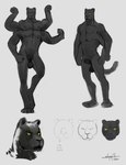 10_nipples 2024 2_penises 4_arms 4_pecs absurd_res animal_genitalia anthro felid flexing flexing_bicep flexing_both_biceps fur genitals green_eyes grey_body grey_fur hand_on_hip hi_res leopard male mammal multi_arm multi_genitalia multi_limb multi_nipple multi_pecs multi_penis nipples on_one_leg panther_(sharkinthepark) pantherine pecs penis sharkinthepark sheath simple_background solo standing stomach_nipples tail white_background