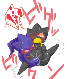 blush bodily_fluids body_zipper duo erection female fisting genital_fluids genitals heart_symbol male male/female penetration penis purple_body red_eyes sex simple_background smile spread_legs spreading sweat tears text vaginal vaginal_fluids vulva zipper zipper_mouth unknown_artist nintendo pokemon banette generation_3_pokemon ghost humanoid pokemon_(species) spirit japanese_text