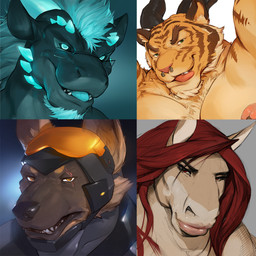 anthro armor barbell_piercing beard black_nose blonde_beard blonde_facial_hair blue_beard blue_body blue_eyes blue_facial_hair blue_hair blue_tongue brown_body brown_fur cheek_spikes circular_barbell_piercing clothed clothing eyewear facial_hair facial_piercing facial_spikes female female_anthro front_view fur glasses gradient_background green_eyes grey_background hair headgear helmet lips looking_at_viewer male male_anthro mouth_closed muscular muscular_anthro muscular_female muscular_male narrowed_eyes nipple_barbell nipple_piercing nipples nose_piercing nude open_mouth orange_body orange_eyes orange_fur piercing red_eyes red_hair red_nipples red_nose red_tongue septum_circular_barbell septum_piercing simple_background solo spikes spikes_(anatomy) tan_body thick_lips tongue tongue_out white_background yellow_body yellow_fur darkgem mythology fredrik tarke canid canine dragon equid equine felid horse mammal mythological_creature mythological_scalie scalie 1:1 bust_portrait multiple_images portrait