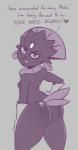2019 anthro big_butt butt dialogue digital_media_(artwork) english_text female flauschdraws generation_4_pokemon grey_background heart_symbol looking_at_viewer looking_back monochrome nintendo open_mouth pokemon pokemon_(species) rear_view simple_background small_waist solo tail text thick_thighs weavile wide_hips