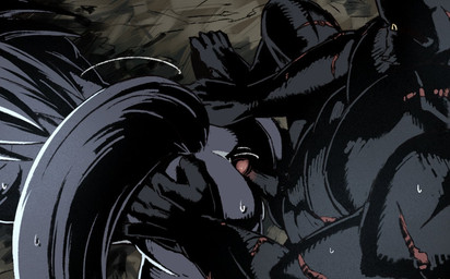 anal anthro bent_over black_body black_fur bodily_fluids butt butt_grab claws duo fluffy fluffy_tail fur genitals grey_body grey_fur hand_on_butt humanoid_genitalia humanoid_penis imminent_anal imminent_sex kemono male male/male melanistic motion_lines muscular muscular_anthro muscular_male nipples nude nude_anthro nude_male penis scar scars_all_over sex sweat sweatdrop tail toe_claws inubikko canid canine canis felid leopard mammal pantherine wolf