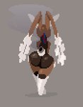 anthro brown_body butt clothing exhaust female leotard machine robotization smoke solo standing thick_thighs wire giik nintendo pokemon generation_4_pokemon lagomorph leporid lopunny mammal pokemon_(species) rabbit robot digital_media_(artwork) low_res pixel_(artwork)