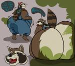 buns butt crash fart fart_fetish gas gassy hair hair_bun male overweight overweight_male solo trash crashwolf guardians_of_the_galaxy marvel rocket_raccoon mammal procyonid raccoon digital_media_(artwork)