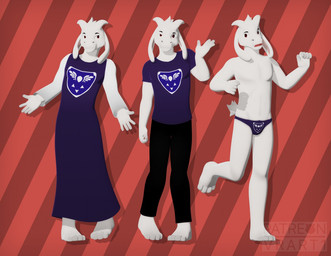 anthro bottomwear clothing denim denim_bottomwear denim_clothing fangs feet fur horn jeans male pants paws pecs robe shirt solo speedo swimwear teeth topwear underwear white_body white_fur vrart1 undertale undertale_(series) asriel_dreemurr boss_monster_(undertale) bovid caprine mammal 3d_(artwork) digital_media_(artwork)