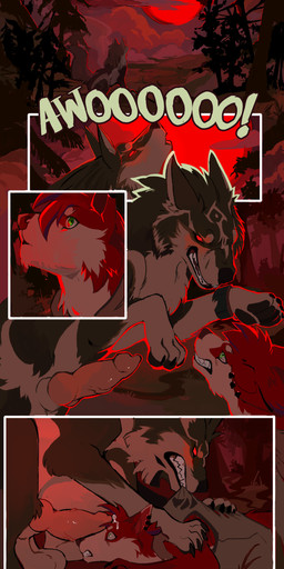 animal_genitalia animal_penis anthro anthro_on_feral bestiality bodily_fluids canine_genitalia canine_penis claws duo ear_piercing ear_ring erection fangs feet feral forced forceful genitals imminent_rape imminent_sex knot knotted_penis male male/male male_anthro male_feral moon penis piercing ring_piercing snout teeth toe_claws toes piggy_noah nintendo the_legend_of_zelda link_(wolf_form) wolfyportal canid canine canis mammal wolf absurd_res comic hi_res