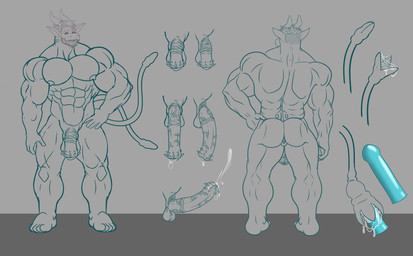 andromorph anthro genitals intersex male penis solo tentacles humanityisdoomed alien humanoid hybrid invalid_tag hi_res