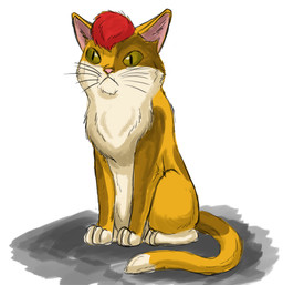 ambiguous_gender feral fur grumpy hair orange_body orange_fur red_hair solo tail lonewolf666 domestic_cat felid feline felis mammal 2012