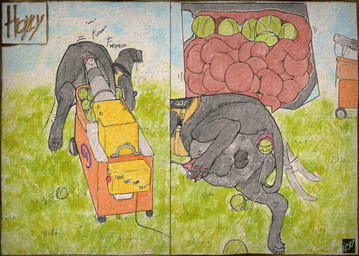 abdominal_bulge anal_fluids anal_storage anatomically_correct anatomically_correct_anus anatomically_correct_genitalia anatomically_correct_penis animal_genitalia animal_penis anthro anus aroused ass_up backsack ball balls black_balls bodily_fluids butt butt_focus canine_genitalia canine_penis cavity_storage claws clothed clothing collar cum cum_drip cutaway day digitigrade dripping ejaculation erection exhibitionism feral field finger_claws front_view fur genital_fluids genitals grass grey_body grey_fur guts high-angle_view improvised_dildo improvised_sex_toy internal intestines knot knot_in_sheath large_intestine logo lying machine male male_anthro monotone_anus monotone_balls monotone_body monotone_fur monotone_genitals monotone_inner_ear monotone_penis motion_lines motion_onomatopoeia motion_path nude object_insertion on_ground onomatopoeia organs outside pawpads paws penile penis pink_anus plant presenting presenting_hindquarters prolapse public public_exposure public_sex puffy_anus purple_pawpads pushing_out rear_view red_penis service_animal sex sheath short_fur simple_background solo sound_effects spread_legs spreading tail tail_anus tail_motion tailwag tennis_ball tennis_ball_machine text three-quarter_view tight_balls toe_claws white_claws hdyly canid canine canis domestic_dog great_dane mammal mastiff molosser 2026 artist_logo artist_name character_request colored_sketch comic digital_drawing_(artwork) digital_media_(artwork) english_text hi_res signature sketch male_(lore)