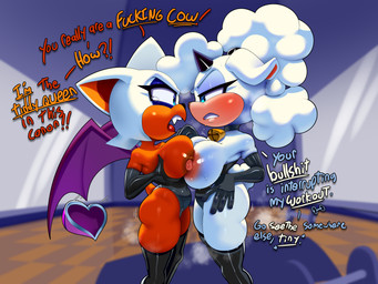 angry anthro anthro_on_anthro areola argument bat_wings big_areola big_breasts big_butt big_nipples breasts butt clothed clothing dialogue duo female female/female fur hair huge_areola huge_breasts huge_nipples membrane_(anatomy) membranous_wings nipples open_mouth profanity tan_body text thick_thighs white_body white_fur white_hair wings theboogie idw_publishing sega sonic_the_hedgehog_(comics) sonic_the_hedgehog_(idw) sonic_the_hedgehog_(series) lanolin_the_sheep_(sonic) rouge_the_bat bat bovid caprine mammal sheep absurd_res english_text hi_res