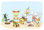 basket blue_sclera bowl cheers container cup drinking eyes_closed food food_bowl meatball outline pasta pastry pet_bowl picnic picnic_basket pie spaghetti spaghetti_and_meatballs selphy6 nintendo pokemon generation_1_pokemon generation_2_pokemon generation_5_pokemon generation_7_pokemon legendary_pokemon meloetta mew_(pokemon) pichu poipole pokemon_(species) ultra_beast victini 2024 hi_res