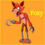 anthro border eye_patch eyewear hook machine male orange_border solo teeth yellow_eyes vonderdevil five_nights_at_freddy's scottgames foxy_(fnaf) vonder animatronic canid canine fox mammal robot 1:1 2014 hi_res