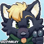 ambiguous_gender anthro blonde_hair glistening glistening_eyes green_eyes hair pawpads paws solo tongue tongue_out dizzymilky windy_(herrdeswindes) canid canine canis mammal wolf 1:1 low_res